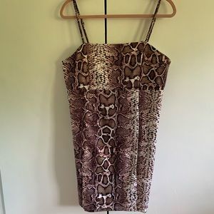 WILD FABLE python print dress